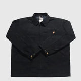 FOESCE High quality American Detroit washed retro old denim canvas workwear long sleeve large pocket coat jacket J97
