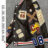 FOESCE Hip-hop high-density letter embroidery jacket bumpy filled star cotton coat winter trendy style men's and women's couple jackets