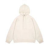 FOESCE IEFB Korean Style Men's Sweaters Casual Button Design Hooded Drawstring Round Neck Solid Color Knitting Male Loose Knits 9C8399