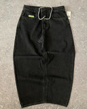 Jeans Y2k Pants Black Jeans Wide Leg Men Retro Loose Fashion Trendy Pants Hip-Hop Streetwear Y2k American Street Casual Jeans