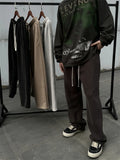 FOESCE Kanye West Solid Color Pants Men Women Best Hip Hop Ye Sweatpants Terry High Street Straight Leg Pants Fleece Trousers