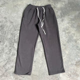 FOESCE Kanye West Solid Color Pants Men Women Best Hip Hop Ye Sweatpants Terry High Street Straight Leg Pants Fleece Trousers