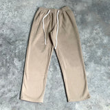 FOESCE Kanye West Solid Color Pants Men Women Best Hip Hop Ye Sweatpants Terry High Street Straight Leg Pants Fleece Trousers
