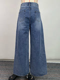 FOESCE Krismile Baggy Jeans Women Pants for Spring Summer 2025 Fashion Buttoned Pockets High Waisted Loose Jean Leisure Pants Bottoms