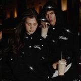 FOESCE Latest style, all shining on the street, high-end fashion set, rap street dance outdoor hip-hop hoodie pants