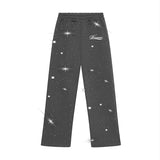 FOESCE Latest style, all shining on the street, high-end fashion set, rap street dance outdoor hip-hop hoodie pants