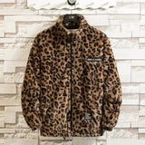 FOESCE Leopard Print Jacket 2025 Winter New Item Warm Thick Men Women Cotton Padded Hooded Jacket Loose Solid Casual Fashion Streetwear