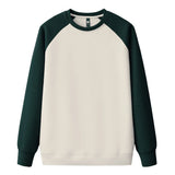 FOESCE Long Sleeve Waffle Fleece Sweatshirts Hoodies Unisex Wholesale Trend Patchwork Crew Neck Sweatshirt For Men Sudadera De Hombre