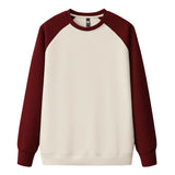 FOESCE Long Sleeve Waffle Fleece Sweatshirts Hoodies Unisex Wholesale Trend Patchwork Crew Neck Sweatshirt For Men Sudadera De Hombre
