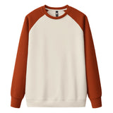 FOESCE Long Sleeve Waffle Fleece Sweatshirts Hoodies Unisex Wholesale Trend Patchwork Crew Neck Sweatshirt For Men Sudadera De Hombre