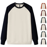 FOESCE Long Sleeve Waffle Fleece Sweatshirts Hoodies Unisex Wholesale Trend Patchwork Crew Neck Sweatshirt For Men Sudadera De Hombre