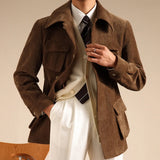 FOESCE Luxury Italian Fashion Lapel Top Male Trench Coat Jacket Men Casual Office Jacket Men's Business Versatile Senior Mantel Wolle
