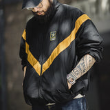 FOESCE Maden Retro Training Jacket Outdoor IPFU Sports Contrasting Loose Stand-up Collar Zipper Design Jacket for Men's Autumn
