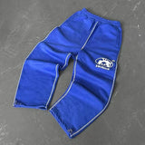 FOESCE Man Pants Y2K Fashion Simple Striped Casual Pants for Men Retro HarajukuHip Hop Sweatpant Loose Straight Pants High Waist Loose