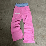 FOESCE Man Pants Y2K Fashion Simple Striped Casual Pants for Men Retro HarajukuHip Hop Sweatpant Loose Straight Pants High Waist Loose