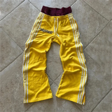 FOESCE Man Pants Y2K Fashion Simple Striped Casual Pants for Men Retro HarajukuHip Hop Sweatpant Loose Straight Pants High Waist Loose