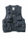 FOESCE Man Vest Military Style Summer Workwear Vest Men's Trendy Brand Ins Loose Multi Pocket Tactical Shoulder Vest