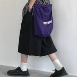 FOESCE Mauroicardi Spring Summer Loose Casual Soft Flowy Lightweight Wide Leg Shorts for Men Elastic High Waist Korean Fashion 2025