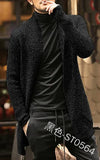 Medium Length Men's Cardigan Knitting Wool Solid Thick Warm Autumn Winter Fit Comfortable Soft Casual Fashion Male Sweater