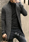 Medium Length Men's Cardigan Knitting Wool Solid Thick Warm Autumn Winter Fit Comfortable Soft Casual Fashion Male Sweater