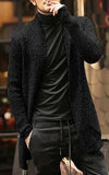 Medium Length Men's Cardigan Knitting Wool Solid Thick Warm Autumn Winter Fit Comfortable Soft Casual Fashion Male Sweater