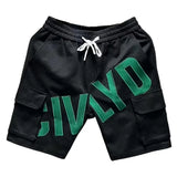 FOESCE Men Cargo Shorts Adjustable Waistband Shorts Stylish Men's Summer Casual Shorts Elastic Drawstring Waist Wide Leg