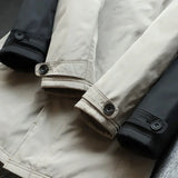 FOESCE Men Clothing 2025 Waterproof and Tear-resistant Autumn Winter Japanese Style Quilted Warm Men's Mid-length Trench Coat