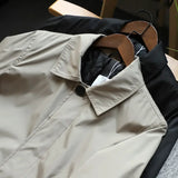 FOESCE Men Clothing 2025 Waterproof and Tear-resistant Autumn Winter Japanese Style Quilted Warm Men's Mid-length Trench Coat