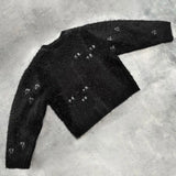 FOESCE Men Clothing Harajuku Letter V Neck Knitwear Men's Pullovers Sweaters Creative Stripes Women's Knitted Streetwear Maiden