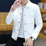FOESCE Men Jacket Fashion loose lapel-up Spring Autumn retro men Coat Casual Cargo jacket Solid Color Loose male Outerwear