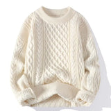 FOESCE Men Korean Fashion Sweater Autumn Winter Warm Knitwear Pullovers Loose Casual Sweatshirts Knitted Jumper Streetwear Male Clothes