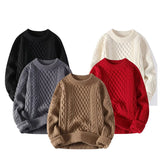 FOESCE Men Korean Fashion Sweater Autumn Winter Warm Knitwear Pullovers Loose Casual Sweatshirts Knitted Jumper Streetwear Male Clothes