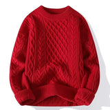 FOESCE Men Korean Fashion Sweater Autumn Winter Warm Knitwear Pullovers Loose Casual Sweatshirts Knitted Jumper Streetwear Male Clothes
