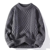 FOESCE Men Korean Fashion Sweater Autumn Winter Warm Knitwear Pullovers Loose Casual Sweatshirts Knitted Jumper Streetwear Male Clothes
