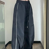 FOESCE Men Sweatpants Hip-hop Style Sweatpants Vintage Unisex Sweatpants Wide Leg Elastic Waist Soft Breathable Sports Pants