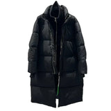 Men Winter Sweater Splicing Long Parkas Jacket Fashion Solid Color Puffer Coats High Quality Men Outdoor Windproof Warm Coat