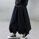 FOESCE Men Y2k Culottes Gothic Harajuku Samurai Pants Hakama Streetwear Fashion Casual Wide Leg Pants Old Money Men'S Clothing 2025 New