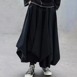 FOESCE Men Y2k Culottes Gothic Harajuku Samurai Pants Hakama Streetwear Fashion Casual Wide Leg Pants Old Money Men'S Clothing 2025 New
