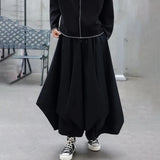 FOESCE Men Y2k Culottes Gothic Harajuku Samurai Pants Hakama Streetwear Fashion Casual Wide Leg Pants Old Money Men'S Clothing 2025 New