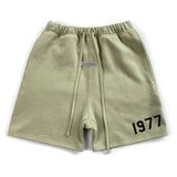 FOESCE Men's 1977 Summer Streetwear Basketball Casual Cotton Shorts Gym Fitness Sports Running Workout Jogger Short Pants Sweatpants