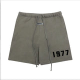 FOESCE Men's 1977 Summer Streetwear Basketball Casual Cotton Shorts Gym Fitness Sports Running Workout Jogger Short Pants Sweatpants