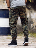 FOESCE Men's All-Season Camo Cargo Pants - Comfort Fit, Versatile Pockets, Street-Style Drawstring Design