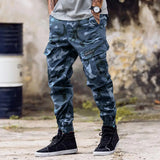 FOESCE Men's All-Season Camo Cargo Pants - Comfort Fit, Versatile Pockets, Street-Style Drawstring Design