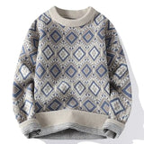 FOESCE Men's Knit Sweater High Quality Knitwear Korean Popular Clothes Autumnr and Winter Pullovers Male Style New in Sweatshirt Cable