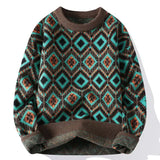 FOESCE Men's Knit Sweater High Quality Knitwear Korean Popular Clothes Autumnr and Winter Pullovers Male Style New in Sweatshirt Cable