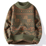 FOESCE Men's Knit Sweater High Quality Knitwear Korean Popular Clothes Autumnr and Winter Pullovers Male Style New in Sweatshirt Cable