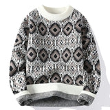 FOESCE Men's Knit Sweater High Quality Knitwear Korean Popular Clothes Autumnr and Winter Pullovers Male Style New in Sweatshirt Cable