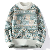 FOESCE Men's Knit Sweater High Quality Knitwear Korean Popular Clothes Autumnr and Winter Pullovers Male Style New in Sweatshirt Cable