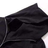 FOESCE Men's New Hoodies Zipper Cardigan Harajuku Black Sweatshirts Swag Style Skateboard Hip Hop Streetwear Hooded Cloak Jacket Coat