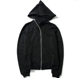 FOESCE Men's New Hoodies Zipper Cardigan Harajuku Black Sweatshirts Swag Style Skateboard Hip Hop Streetwear Hooded Cloak Jacket Coat